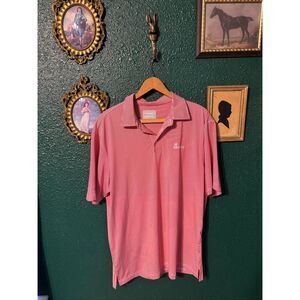 Chick-fil-A Oobe Polo Shirt Mens Large Red White Striped Hydrochill Golf Casual